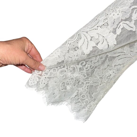 INC International Concepts Womens Robe Size Medium White Lace Floral Casual - Picture 5 of 14